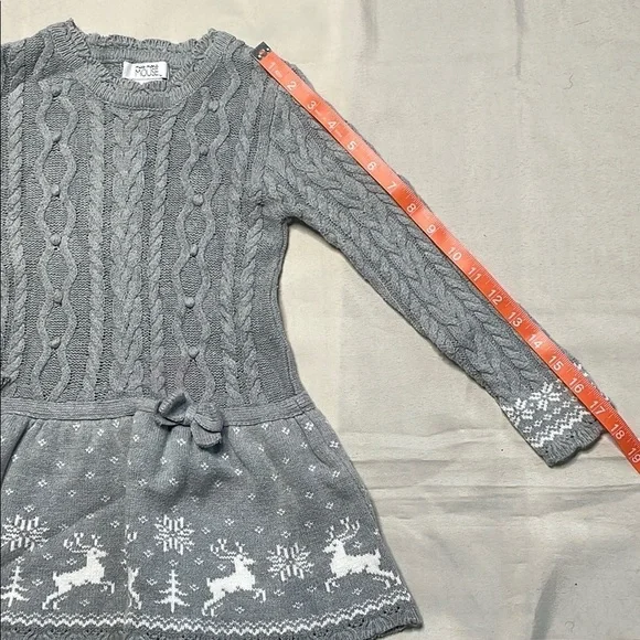 MISS MONA MOUSE Gray Knit Kids Dress - Picture 4 of 9
